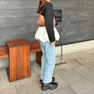 Cropped collarless jacket
