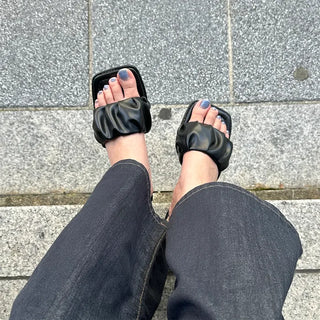 Gathered Sandals