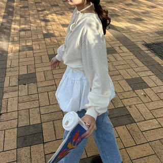 One-shoulder sweatshirt