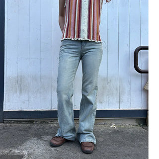 Semi-bootcut denim