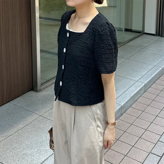 Square puff short jacket