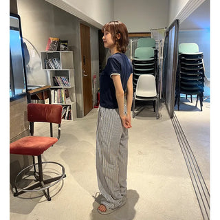 Cotton striped pants