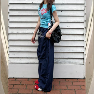 Cropped graphic heart t-shirt