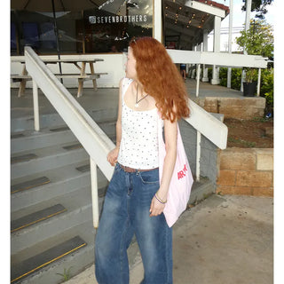 Dot Cap Sleeve Top