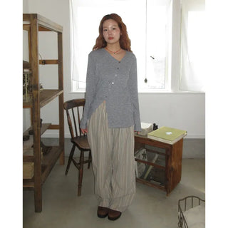 Striped Banding Pants