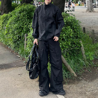 (Unisex) Two-Pocket Shoulder Bag