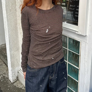 Soft border layered T-shirt