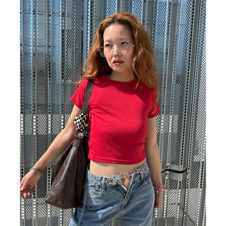 Cropped soft t-shirt