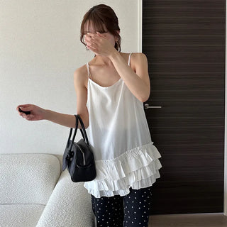 Frilled tunic camisole dress