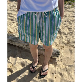 Patterned cotton shorts