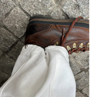 Back embroidered wide cotton pants