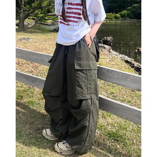 (Unisex) Wide Knee Tuck Cargo Pants