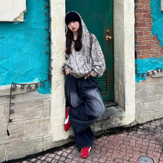 (Unisex) Washed Banded Denim Pants