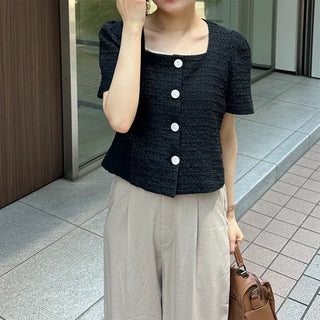 Square puff short jacket