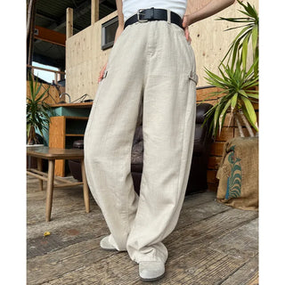 Side-strap wide-leg pants