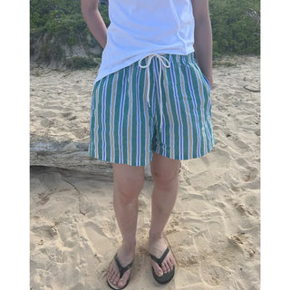 Patterned cotton shorts