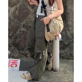 (Unisex) Wide Knee Tuck Cargo Pants