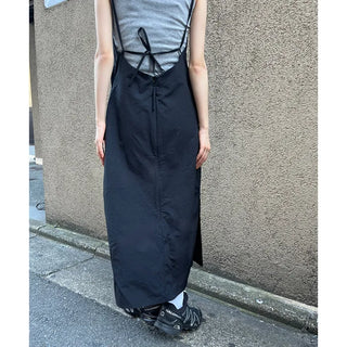 Backless long camisole dress