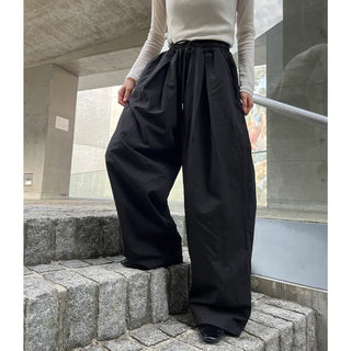Cotton Tuck Banding Pants