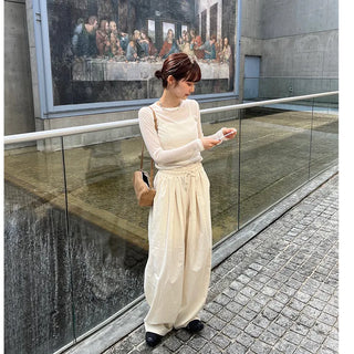 Cotton Tuck Banding Pants