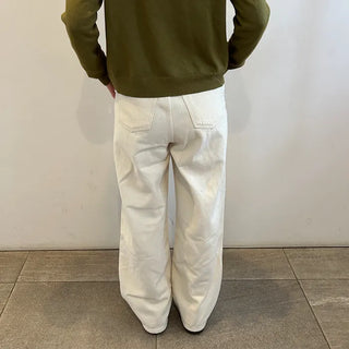 Cotton straight-fit pants