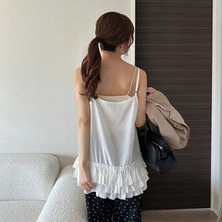 Frilled tunic camisole dress
