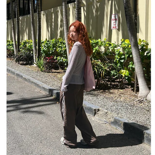 Sheer, languid long sleeveless top