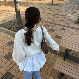 One-shoulder sweatshirt