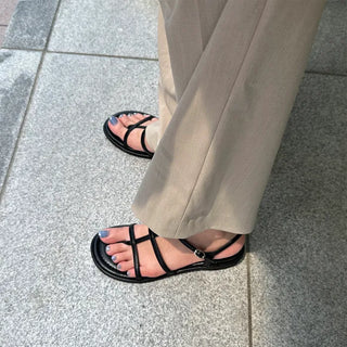 Strap belt sandals
