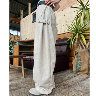 Side-strap wide-leg pants