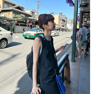 Backless long camisole dress