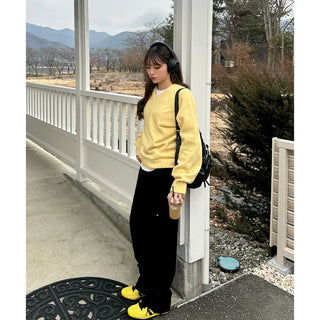 Cotton wide-leg pants
