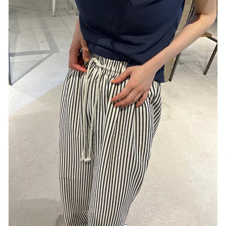 Cotton striped pants