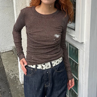 Soft border layered T-shirt