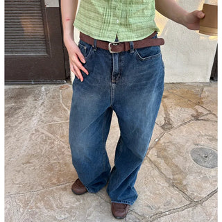 Suede square belt