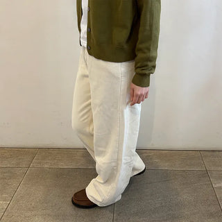 Cotton straight-fit pants