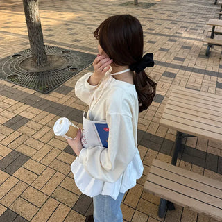 One-shoulder sweatshirt