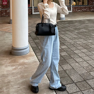 Loose-fit summer denim