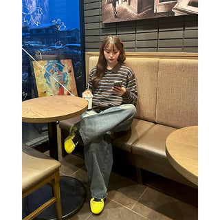 (Unisex) Knee-point pintuck wide-leg pants