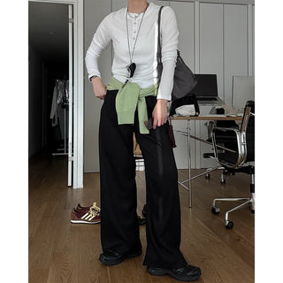 Button-up long T-shirt