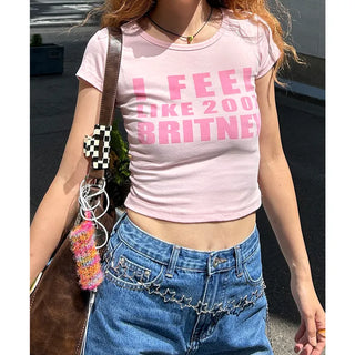 Lettering Half Mini T-Shirt