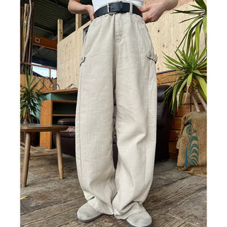 Side-strap wide-leg pants