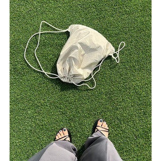 Mesh string drawstring backpack