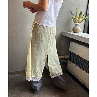 Layered sheer midi skirt