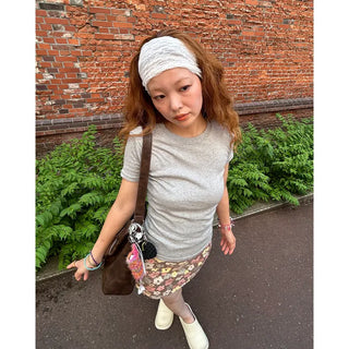 Flower pop mini skirt