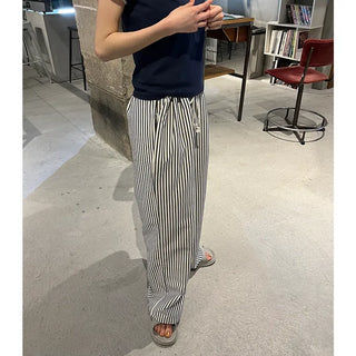 Cotton striped pants