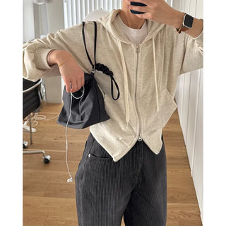Lightweight cropped hoodie
