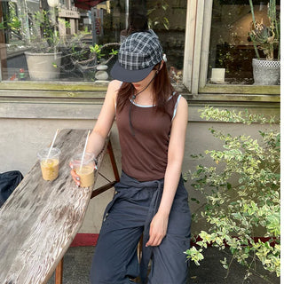 Check Strap Camp Cap