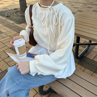 One-shoulder sweatshirt