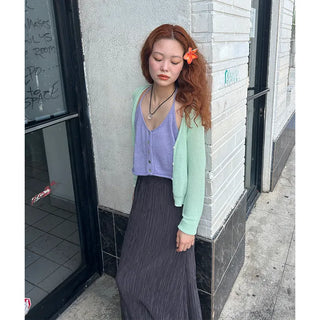 Sheer cropped cardigan